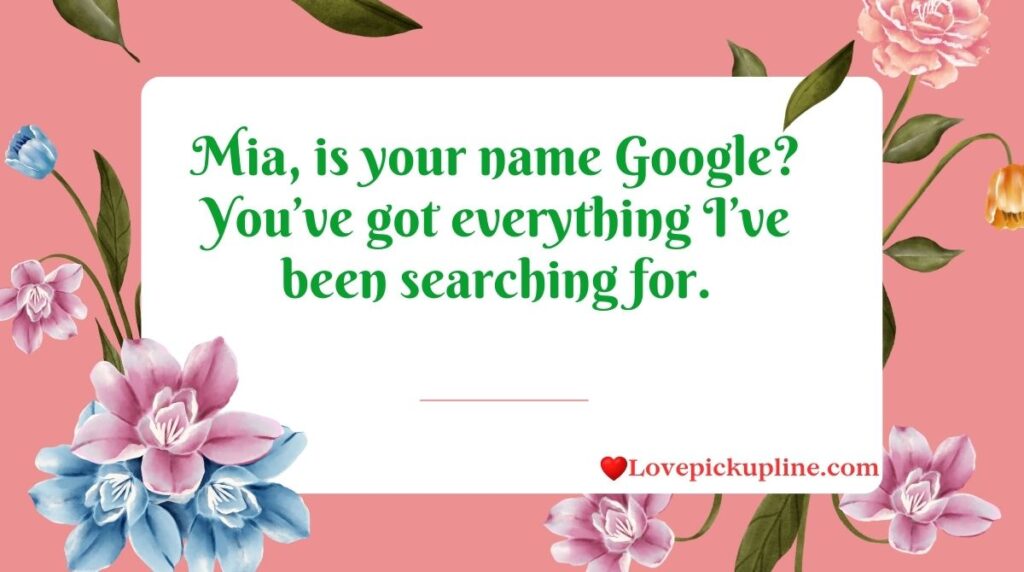 FBest Girl Name Pick Up Lines