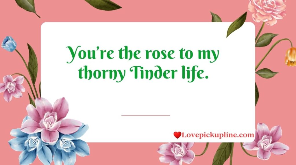 Tinder Flower Pick Up Lines