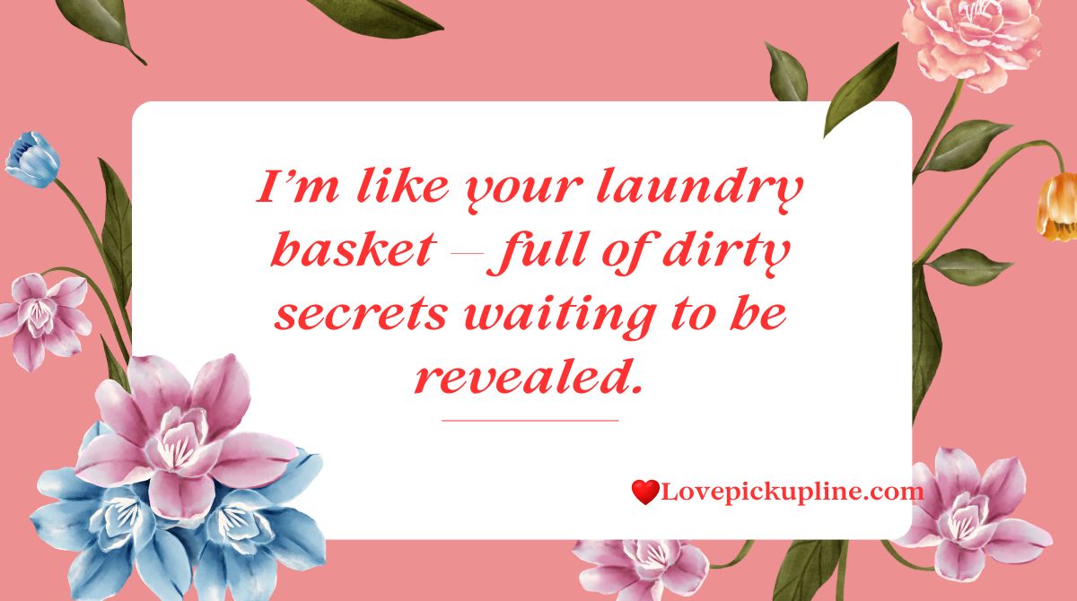 Laundry Pick Up Lines & Rizz